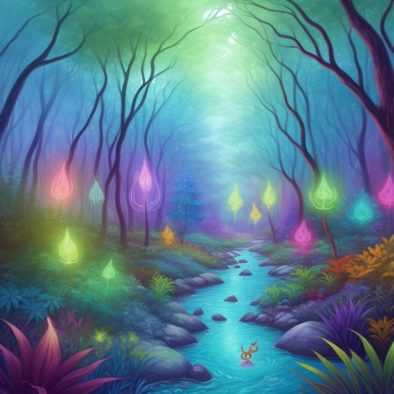 Colorful Digital forest